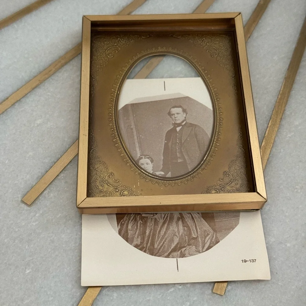Antique vintage Victorian style brass/ golden photo frame